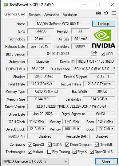 Gigabyte GTX 980 Ti Xtreme Gaming 6GB