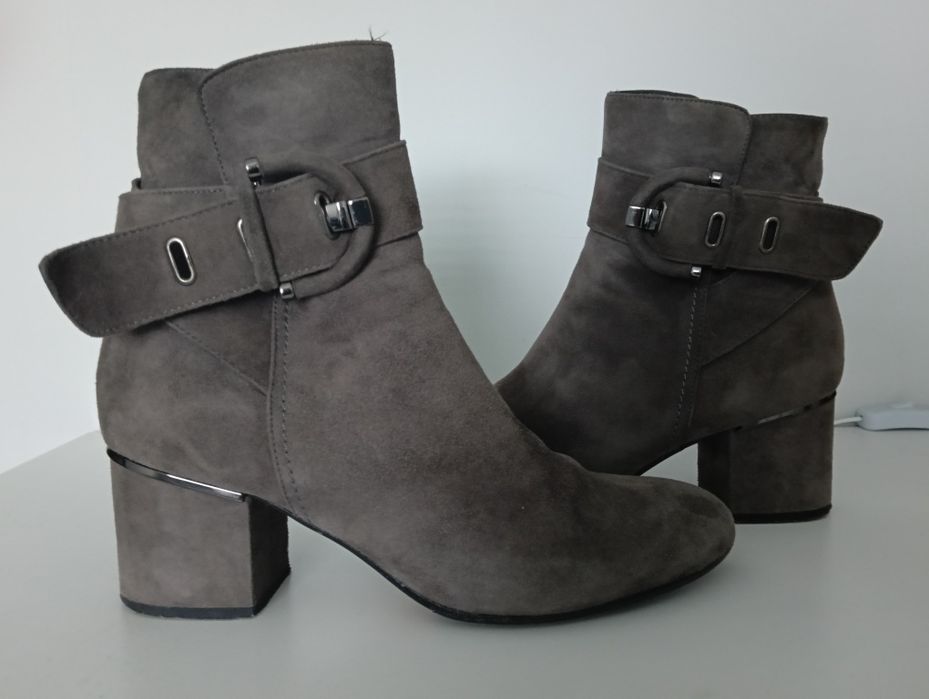 Botki damskie z Włoch r.40 skóra