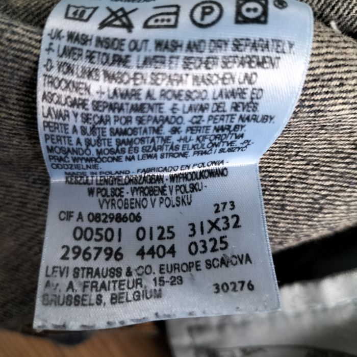 Damskie jeansy Levi's 501 W31L32