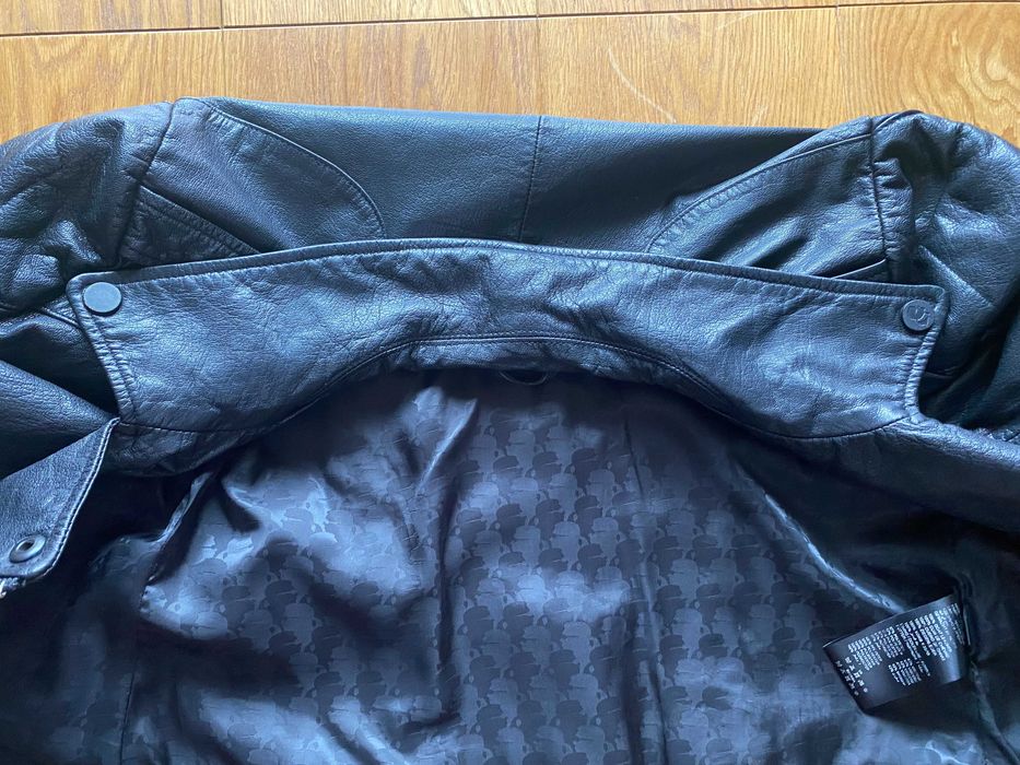 Kurtka skórzana Karl Lagerfeld czarna XL damska