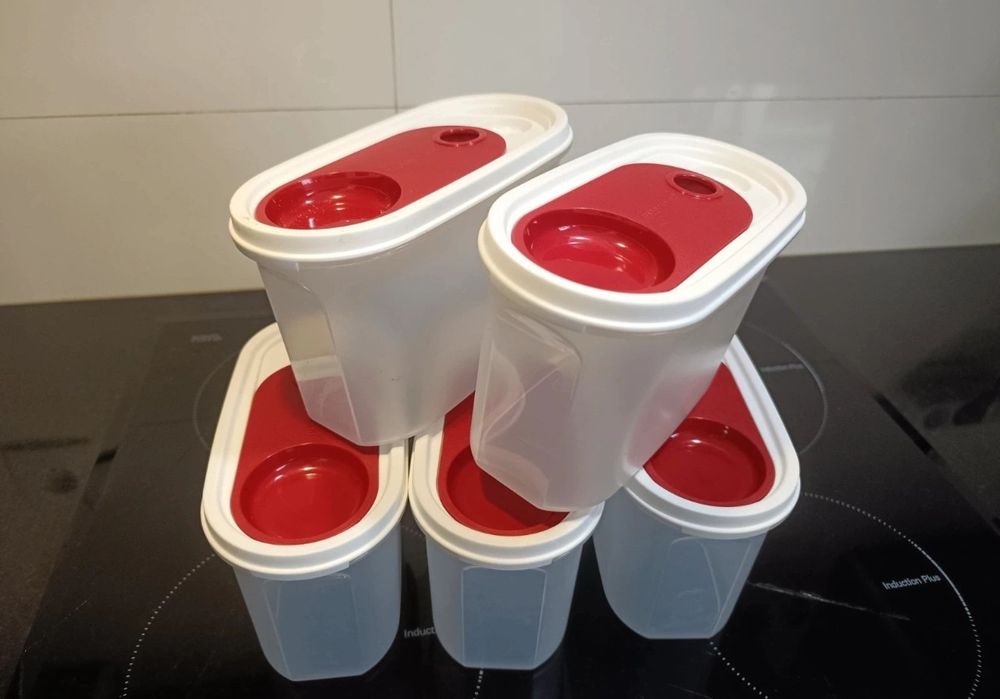Conjunto 5 caixas Tupperware