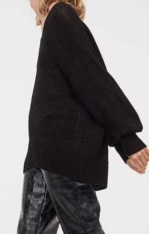 sweter z metalizowana nicia oversize m