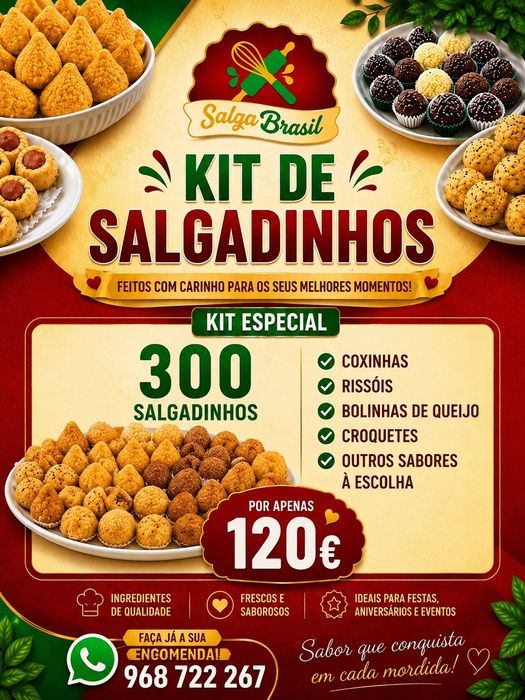 Kit Festa Salgadinhos doces e Bolo