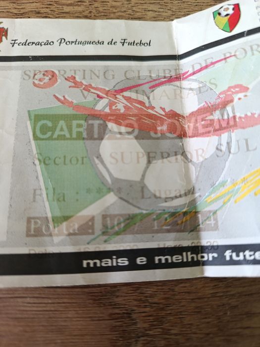 Bilhete liga 1999 Sporting