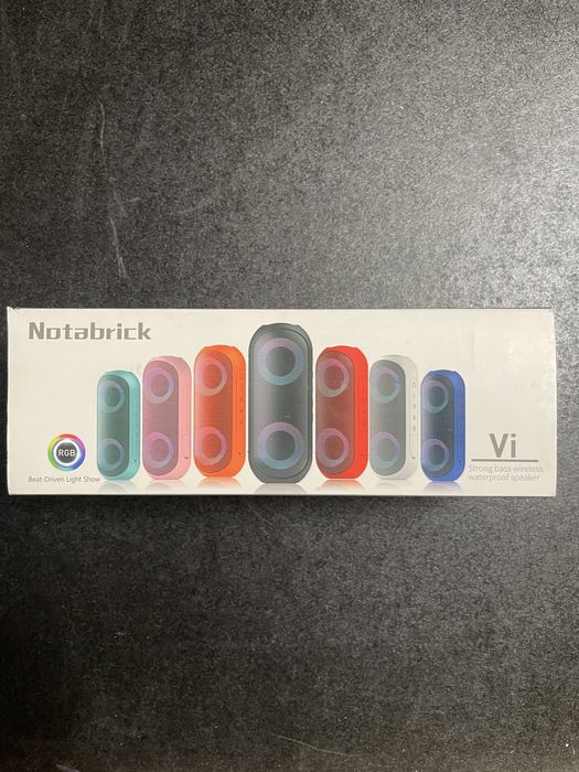 Bluetooth колонка Notabrick Vi з підсвіткою та захистом від води