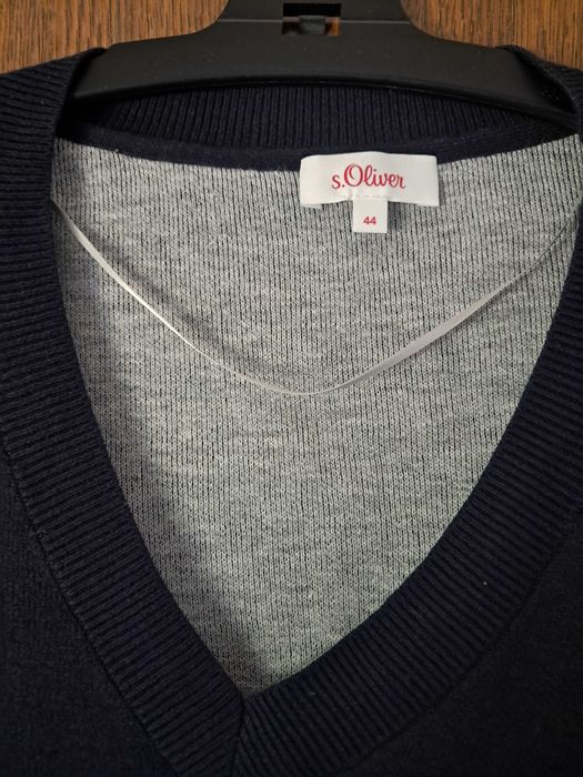 sweter męski, granatowy S. OLIVER