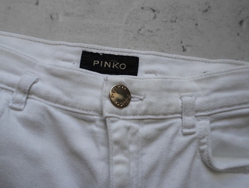 Pinko szorty kolarki damskie białe 28 s/m