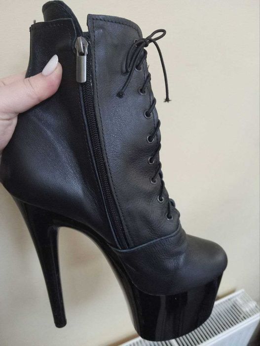 Черевики стрипи Pleaser Чорні Ботинки