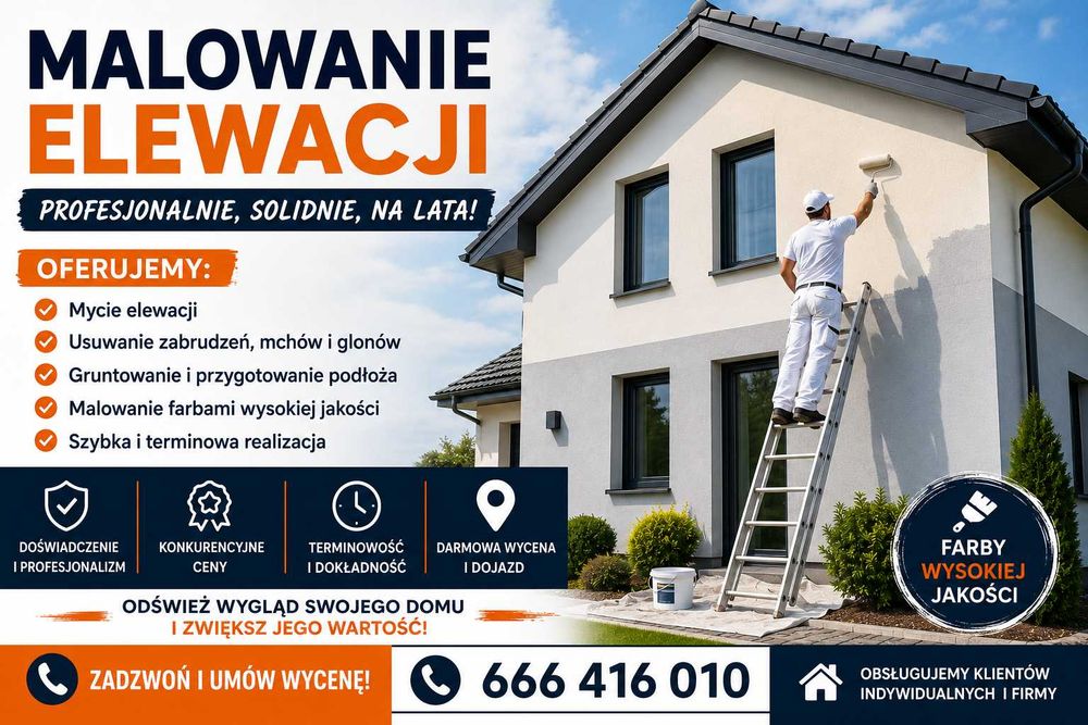 Malowanie Dachów/Elewacji