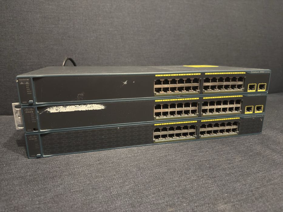 Przełączniki Cisco Catalyst 2960 - 3 switche - zestaw do nauki do CCNA