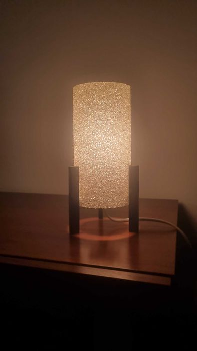 Lampka stołowa Space Age Rakieta design PRL lata 70 Czechosłowacja
