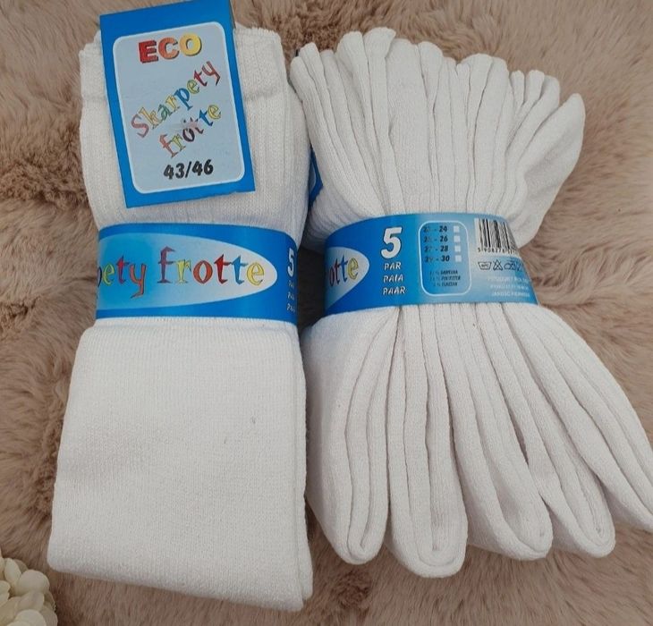 10x skarpetki frotte białe 43-46 frota męskie skarpety