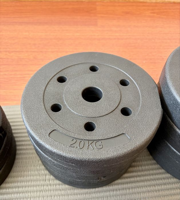 Conjuto pesos e halteres (30kgs)