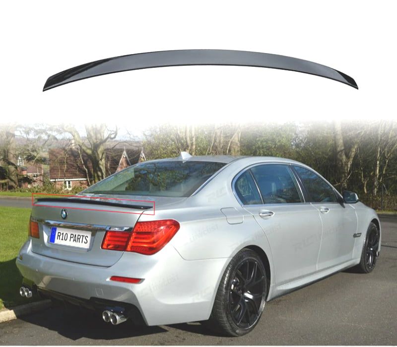 AILERON LIP SPOILER TRASEIRO BMW SERIE 7 F01 PRETO BRILHANTE