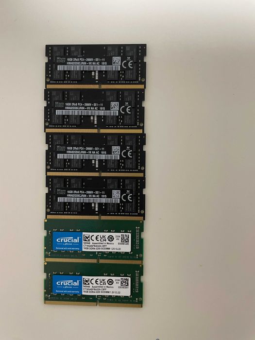 Оперативна пам'ять для ноутбуків  DDR4 SODIMM 16GB є кількість