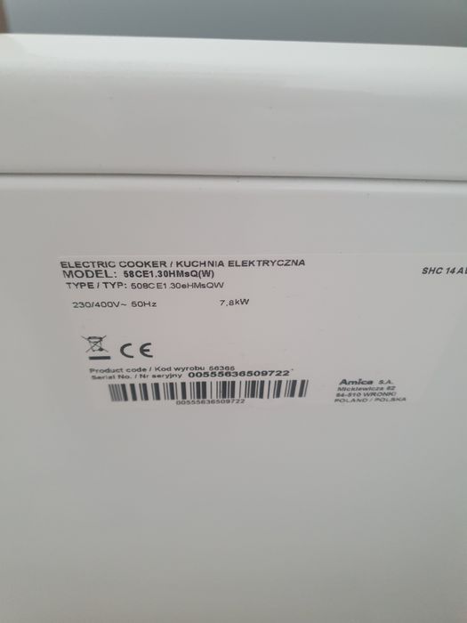 Kuchenka elektryczna Amica