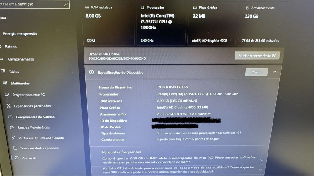 Pc samsung notebook 15’’