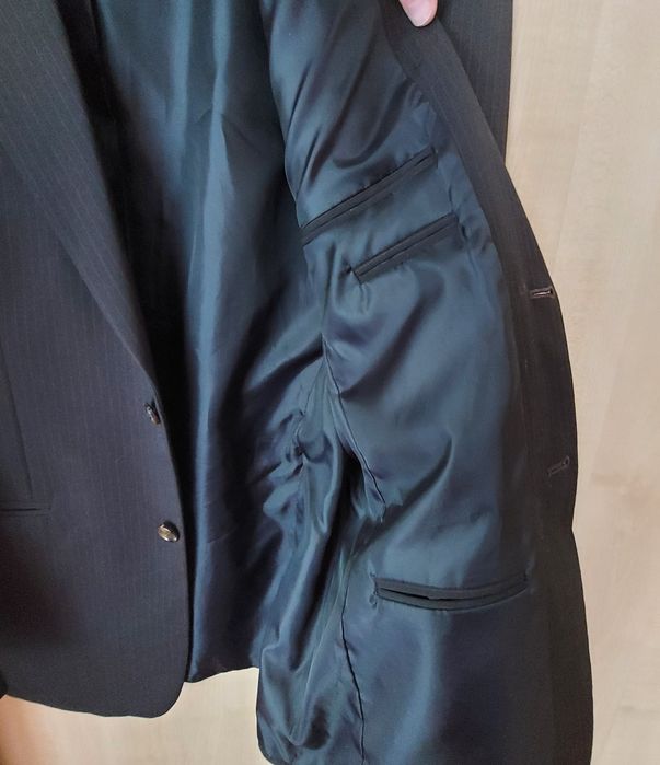 Костюм мужской классика, темно коричневый в полоску VD размер 50 евро