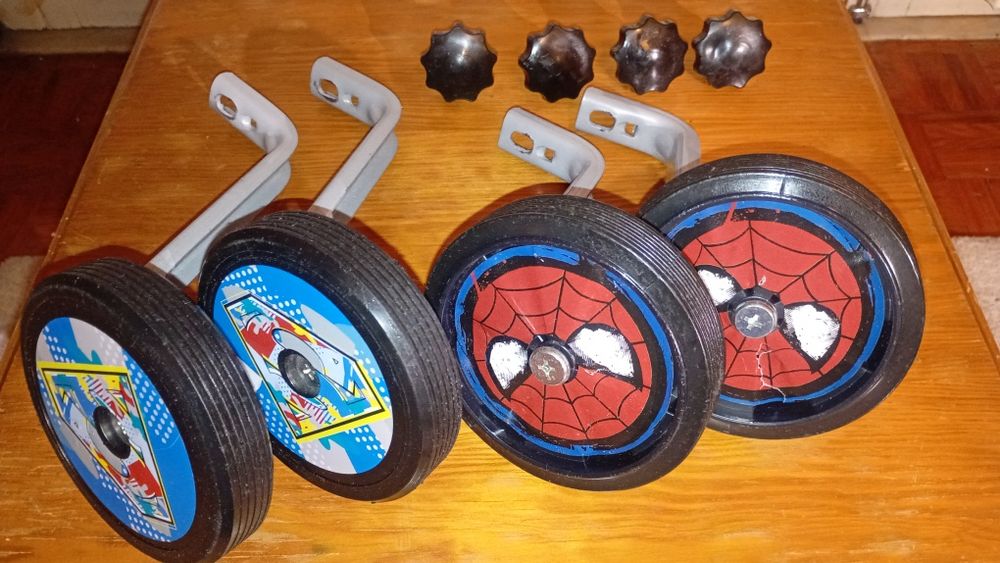 2 pares de rodinhas para bicicleta de criança