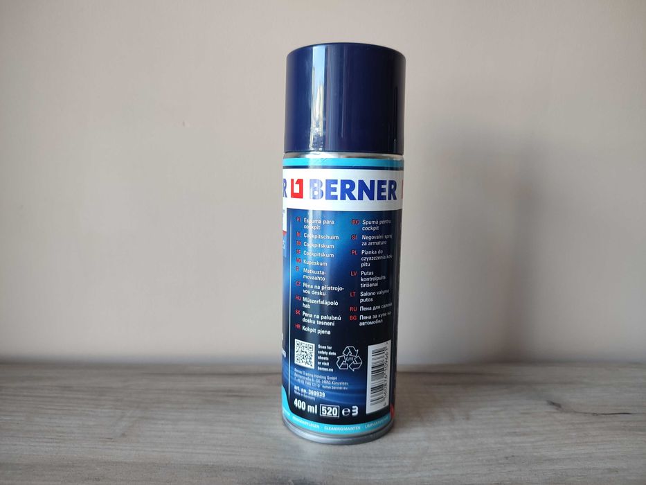 Pianka do czyszczenia kokpitu. BERNER 400ml