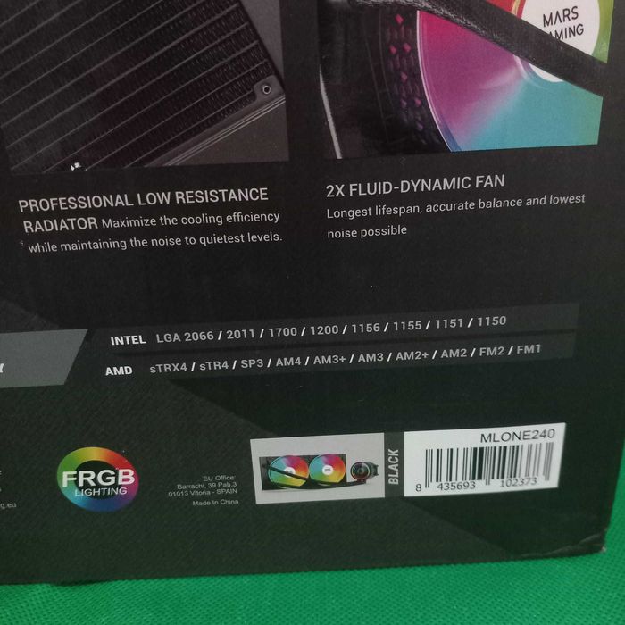 Novo - Kit Refrigeração Líquida ML-ONE240 FRGB Mars Gaming