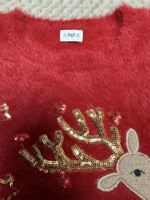 Новогодний свитер для девочки