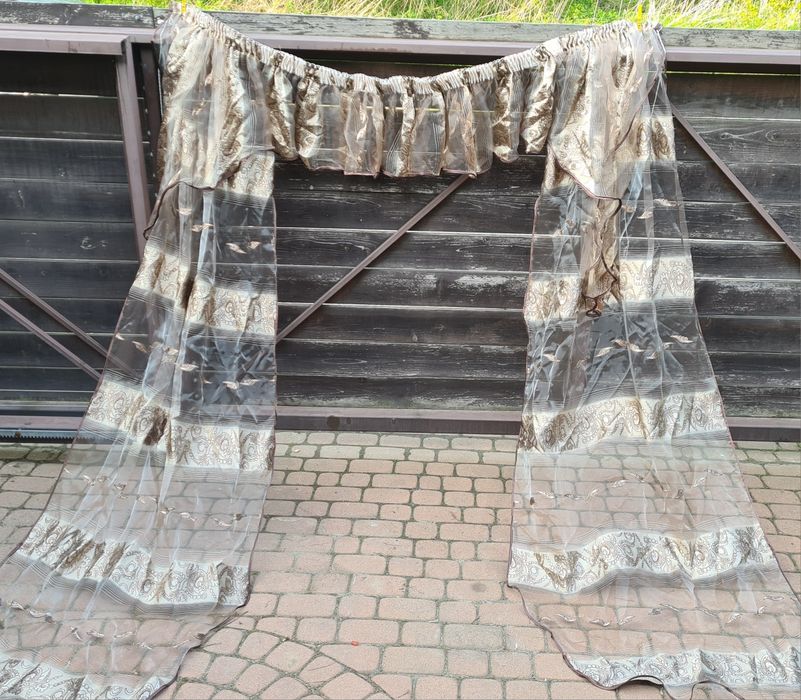Tylko po 33 zl! 3 piękne fantazyjne firanki 6 x 2.6 m