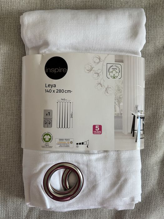 Cortinado branco Algodao 140x280