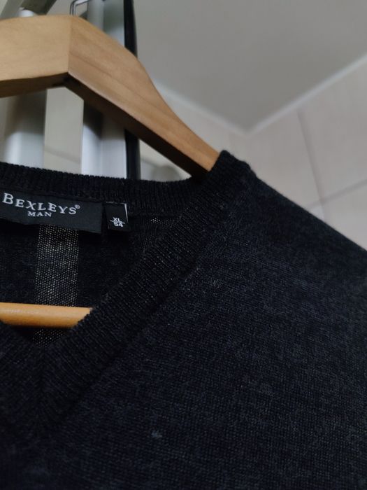 sweter sweterek XL Bexleys wełna wełniany elegancki bezrękawnik materi