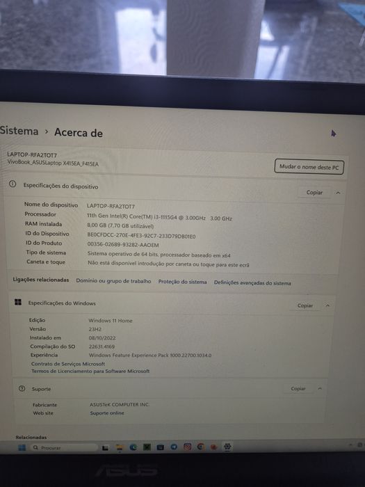 Portátil Asus X415 em excelente estado