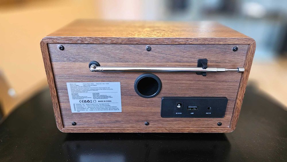 BIAOQINBO DAB Plus radio / DAB+ z Bluetooth FM, radio cyfrowe, retro