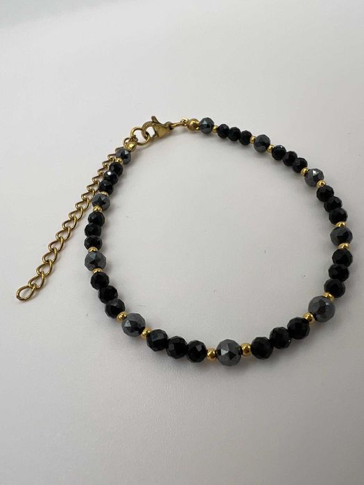 Bransoletka ochronna – Czarny Turmalin & Hematyt | Rękodzieło