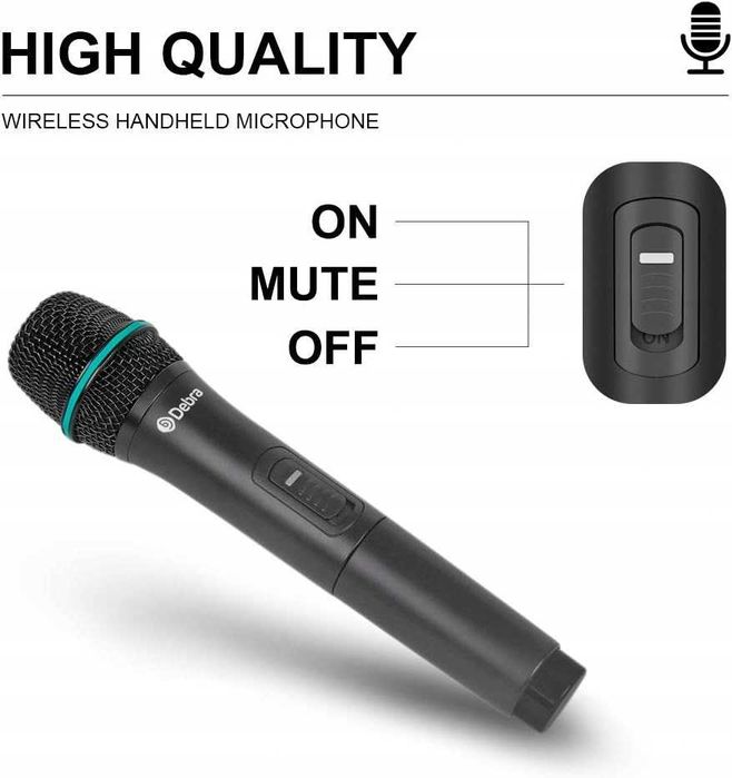 Debra Audio AU400 Pro UHF 4-kanałowy system mikrofonowy bezprzewodowy