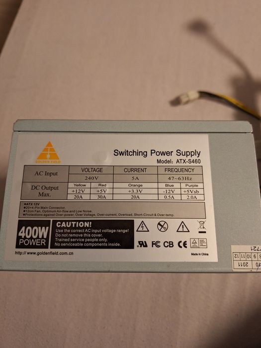 Блок живлення golden field 400w