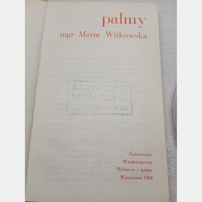 Palmy. Maria Witkowska