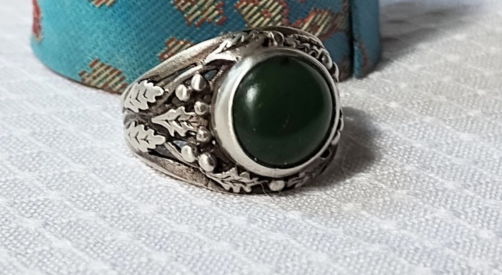 Katalogowy srebrny pierścionek Warmet. PRL.