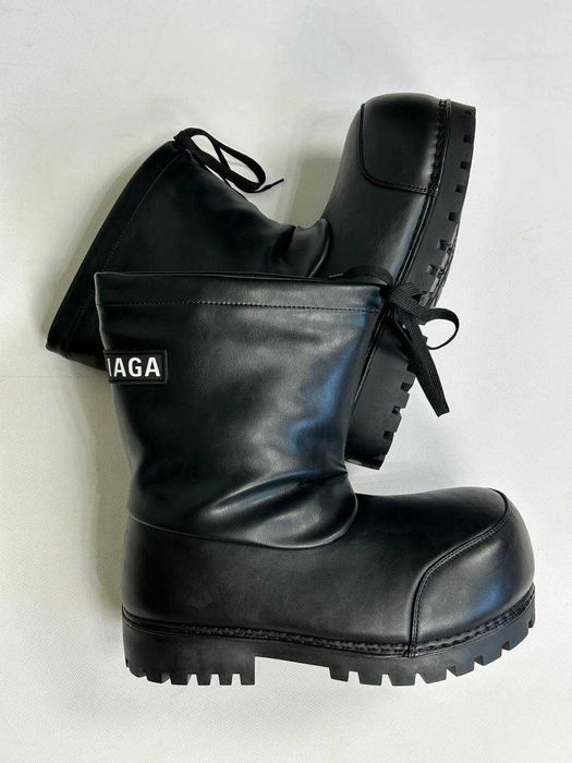 BALENCIAGA Alaska Ski Boots Leather Black ботинки буты черные чорні