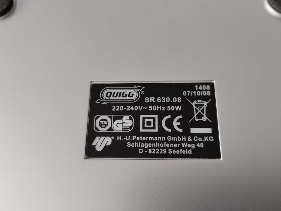 Wanienka ultradźwiękowa QUIGG model SR 630.08.