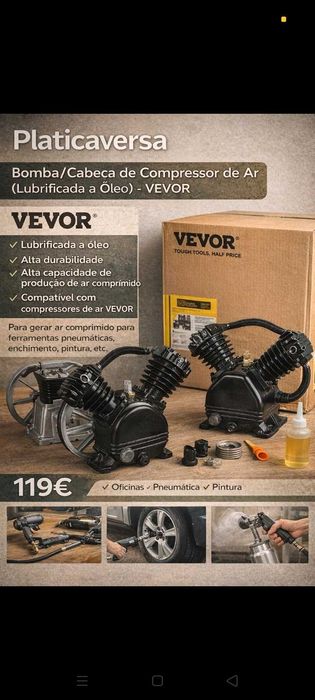 Compressor Cabeça 119€. Oportunidades
