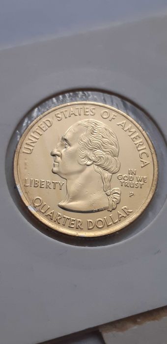 USA - 25 centów Alaska - 2008 rok "P" - platerowane złotem