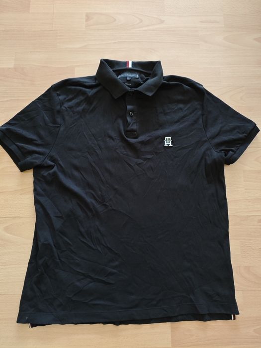 ‼️РОЗПРОДАЖ‼️Поло Tommy Hilfiger  чорного кольору