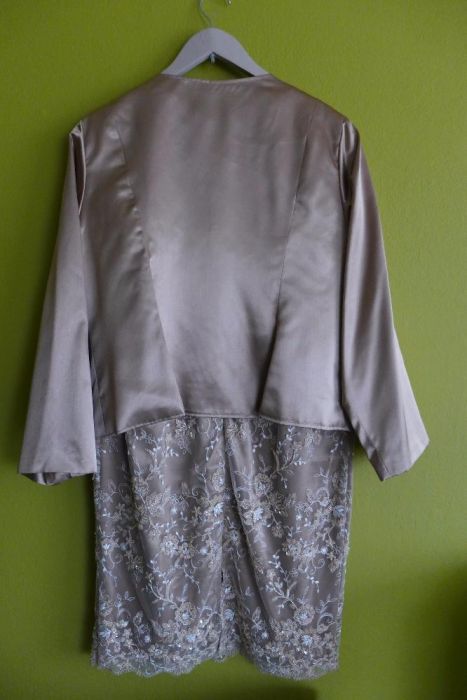 Sukienka koronkowa + żakiet 44, XL