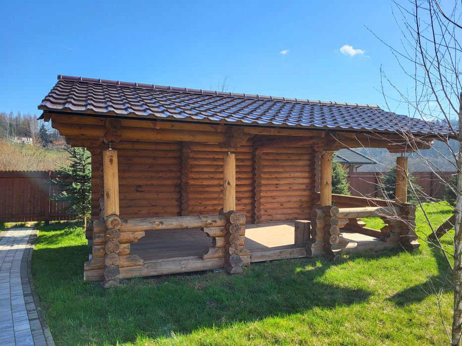 Duża drewniana altana 5,5m x 3m