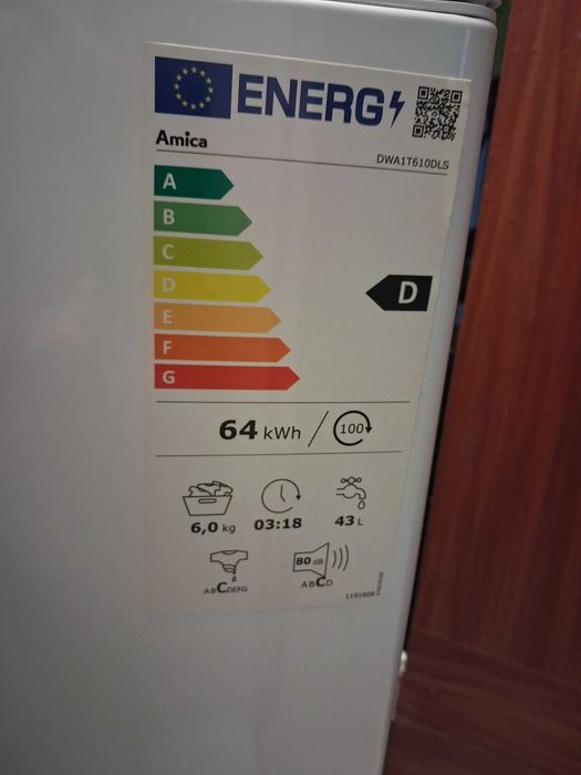 Pralka AMICA DWA1T610DLS Gwarancja