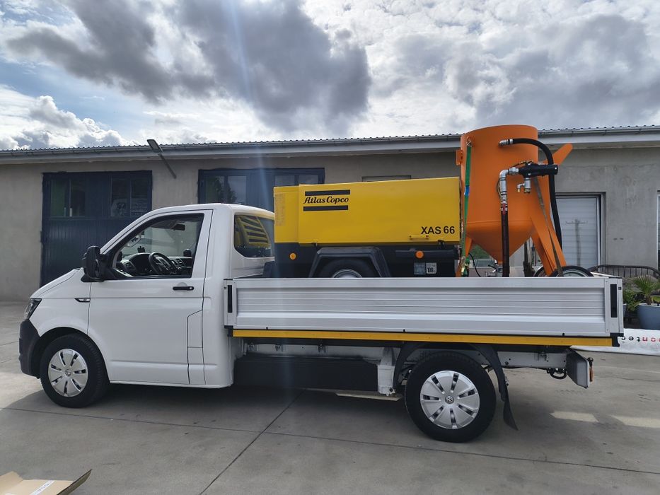 Kompresor Atlas copco xas 66 + Piaskarka nowa 200 dostawa gratis w Polsce silnik Deutz 3 cylindrowy