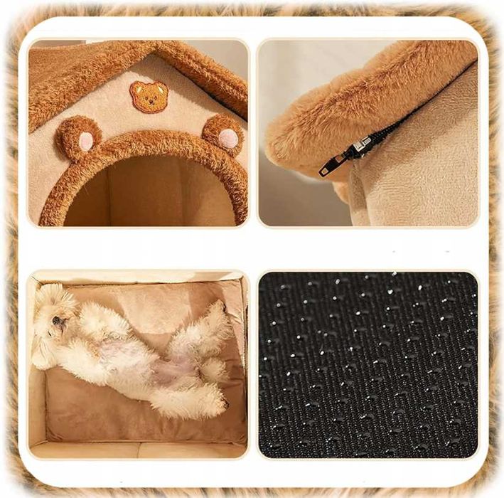Pluszowe Legowisko BUDA Dla Psa Kota Domek Poducha Kojec Posłanie