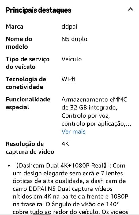 Câmera para carro