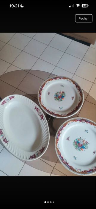 Conjunto de pratos e travessa Limoges