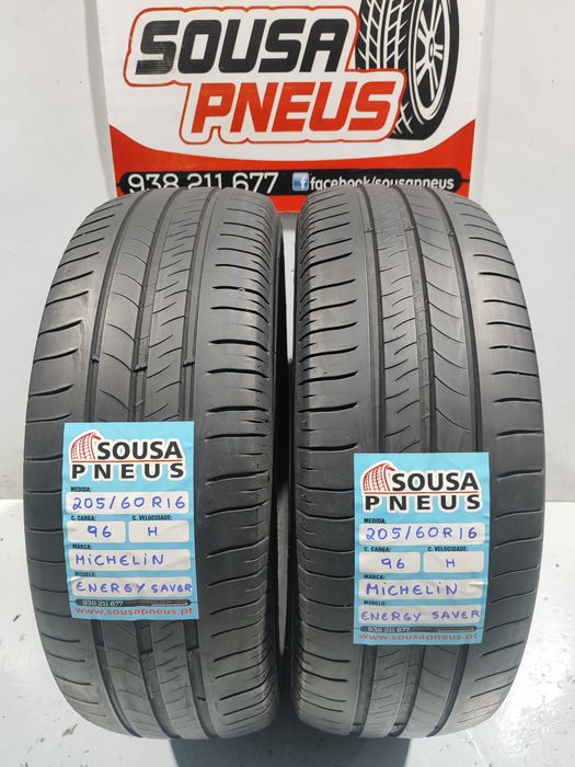 2 pneus impecáveis 205-60R16 Michelin - Oferta dos Portes