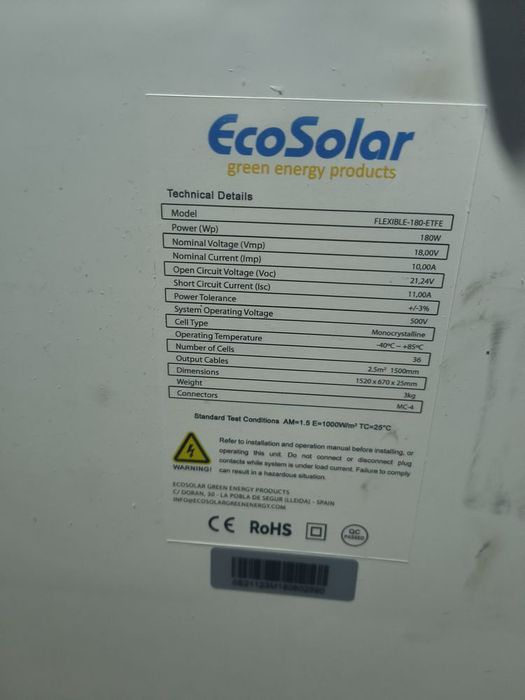 180W Solar Panel482949205392117761